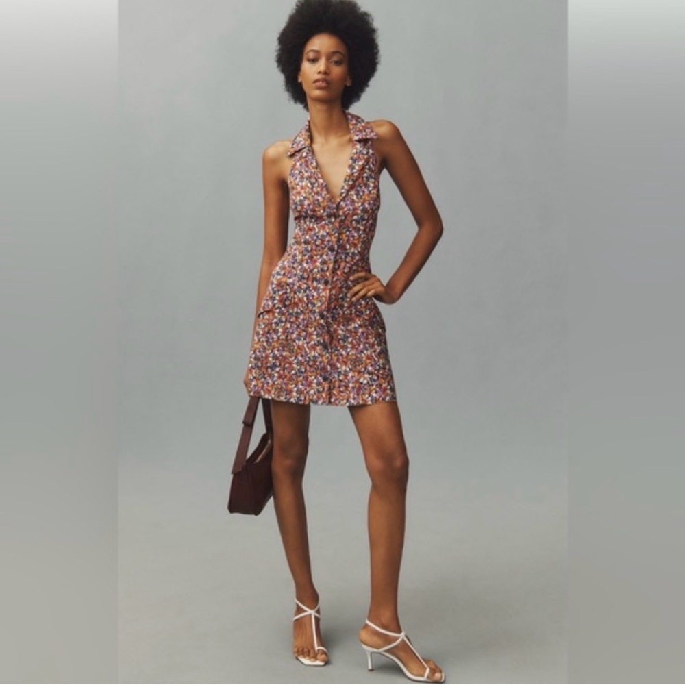 Anthropologie Multicolor Floral Mini Dress
